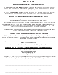 Amending / Correcting a Birth or Death Certificate - Nevada, Page 4