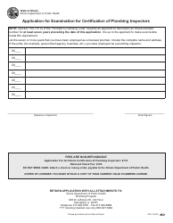 Form IOCI15-478 Application for Examination for Certification of Plumbing Inspectors - Illinois, Page 2