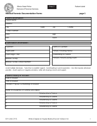 Form ISP6-002 Medical Forensic Documentation Forms - Illinois