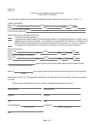 Form II &quot;Custodial Statement and Agreement - Third-Party Custody&quot; - Indiana