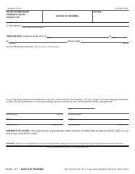Document preview: Form PC562 Notice of Hearing - Michigan
