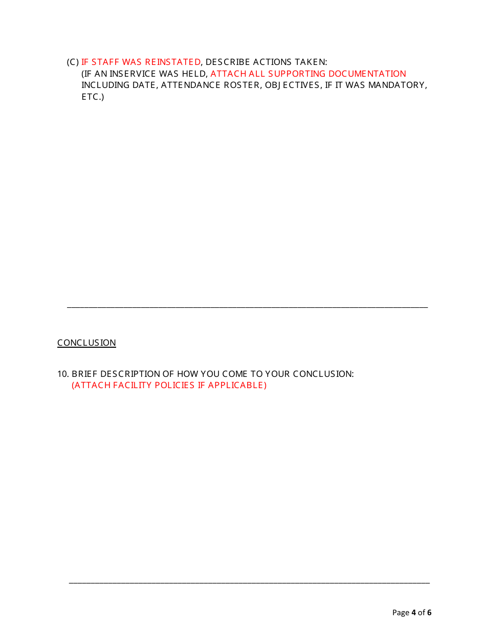 Self Report Form - Nevada, Page 4