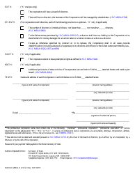 Form MBCA-6 Articles of Incorporation - Domestic Business Corporation - Maine, Page 2