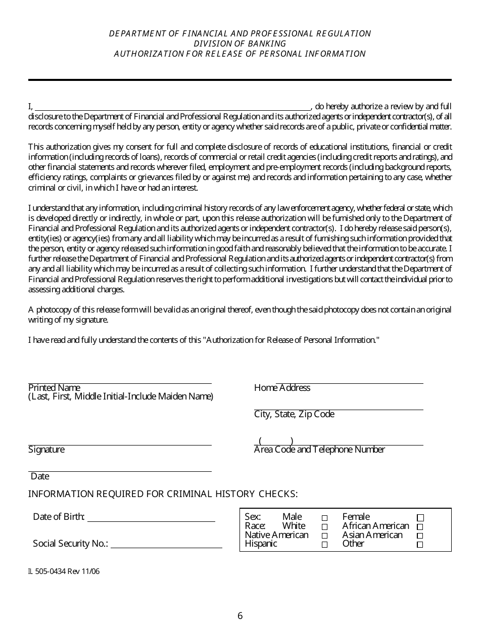 Form IL505-0418 Application for a Change in Control or a Change in the Form of Ownership of an Illinois Pawnshop - Illinois, Page 10