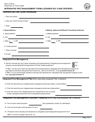 Form IL482-0654 Integrated Pest Management Form (Licensed Day Care Centers) - Illinois, Page 2