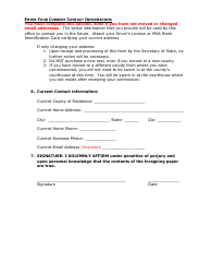 Notary Public Name and/or Address Change Form - Maryland, Page 2