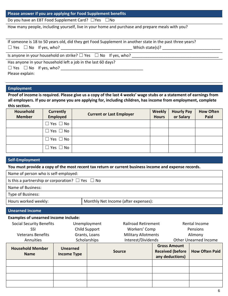 Form APP01 Application for Benefits - Maine, Page 8