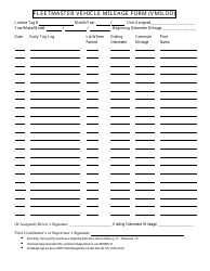 Maryland Fleetmaster Vehicle Mileage Form (Vmiloo) Download Printable ...