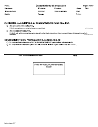 Consentimiento De Evaluacion - Idaho (Spanish), Page 3