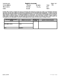 Document preview: Registro De Acceso - Idaho (Spanish)