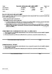 Document preview: Exencion Del Miembro Del Comite Del Iep - Idaho (Spanish)