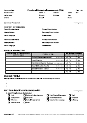 Functional Behavioral Assessment Form Download Printable PDF ...