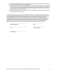 Application Packet for Private Schools or Facilities Providing Special Education Services - Idaho, Page 6