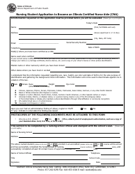Document preview: Nursing Student Application to Become an Illinois Certified Nurse Aide (Cna) - Illinois