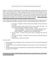 Form ISP9-089 Officer Non-fatal Shooting Incident Form - Illinois Uniform Crime Reporting Program - Illinois, Page 2