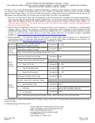 Form NOC-1 Notification of Change Form for Company Name Changes, Facility Name Changes, Permit Transfers, Ownership Changes, and/or Operator Changes (For All Media) - Louisiana, Page 5