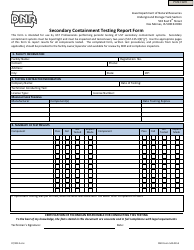 Document preview: DNR Form 542-0153 Secondary Containment Testing Report Form - Iowa