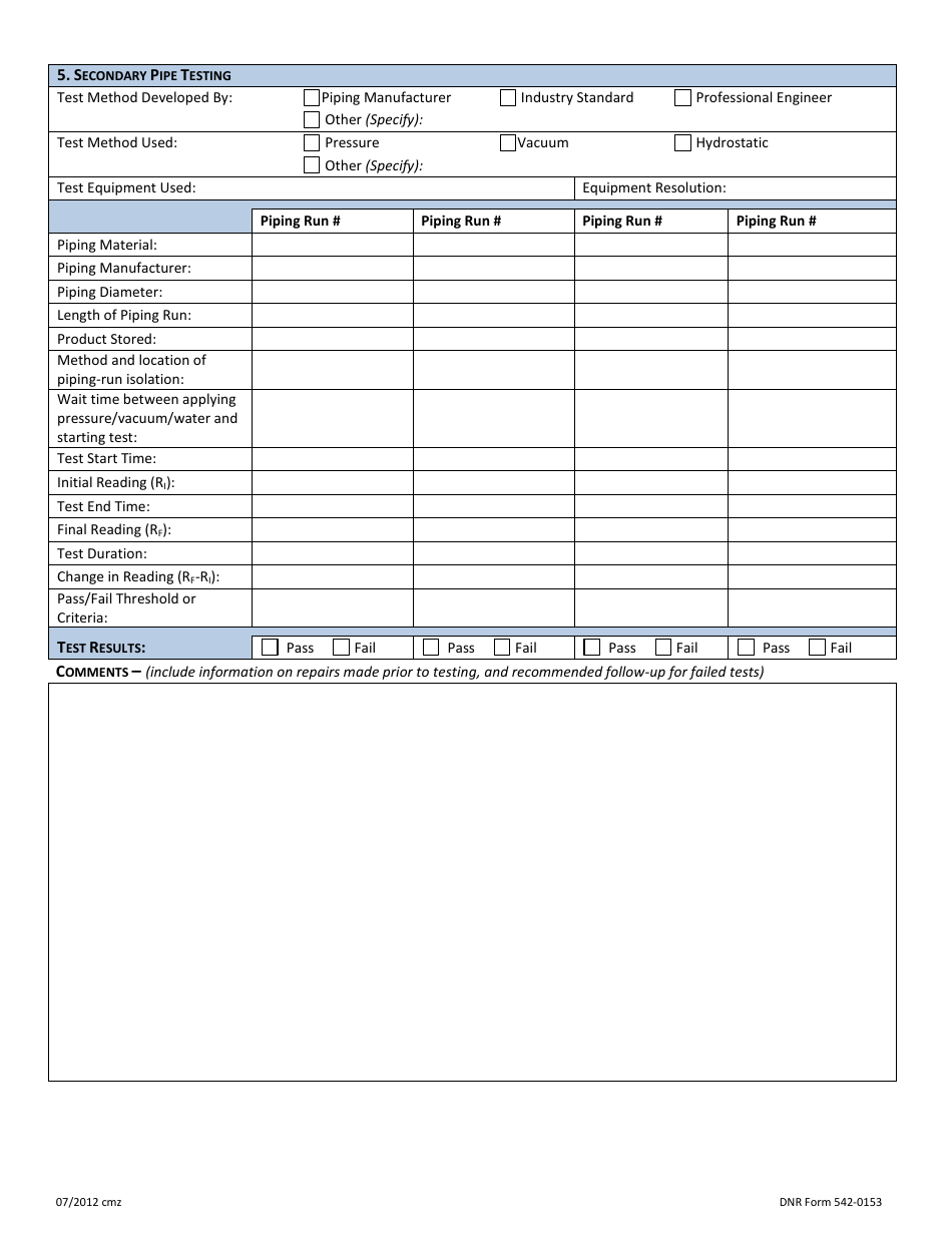 DNR Form 542-0153 - Fill Out, Sign Online and Download Fillable PDF ...