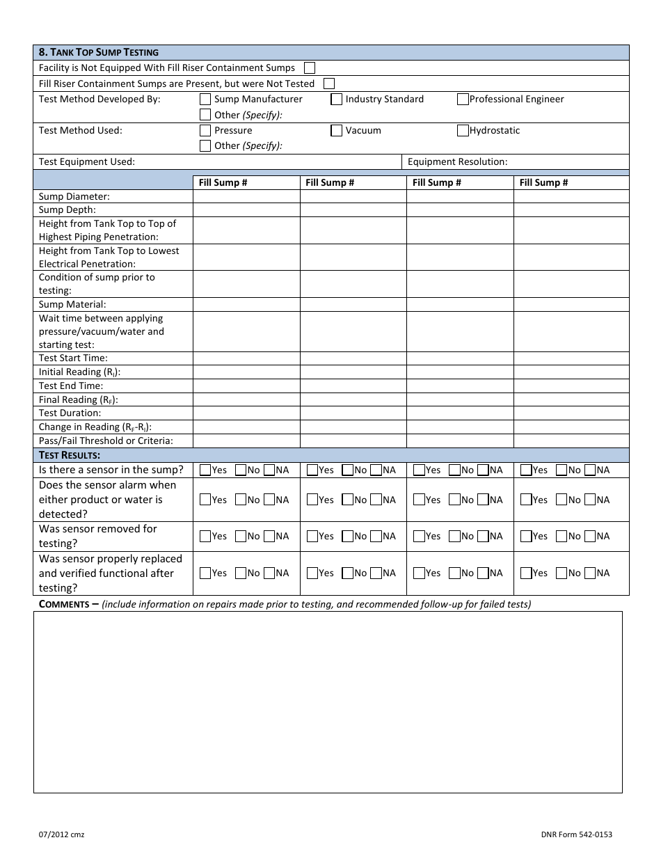 DNR Form 542-0153 - Fill Out, Sign Online and Download Fillable PDF ...