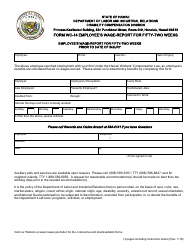 Form WC-14 Employee&#039;s Wage-Report for Fifty-Two Weeks - Hawaii, Page 2