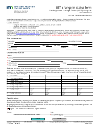 Form t-u5-04B Ust Change in Status Form - Minnesota