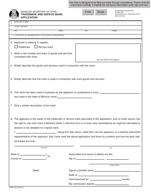 Form TMSM16A  Printable Pdf