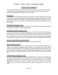 Policies and Procedures - Family Child Care Learning Home - Georgia (United States), Page 3
