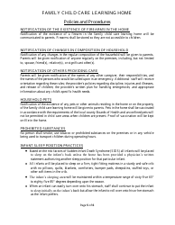 Policies and Procedures - Family Child Care Learning Home - Georgia (United States), Page 5