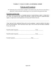 Policies and Procedures - Family Child Care Learning Home - Georgia (United States), Page 6