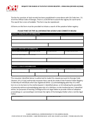 Document preview: Form 3961 Request for Search of Putative Father Registry - Georgia (United States)