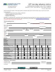 Document preview: Form t-u5-02 Ust Ten-Day Advance Notice - Minnesota