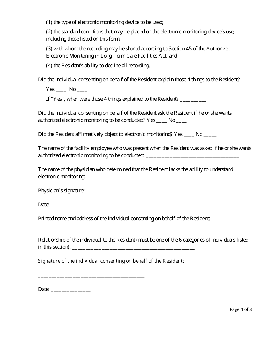 Electronic Monitoring Notification and Consent Form - Illinois, Page 4