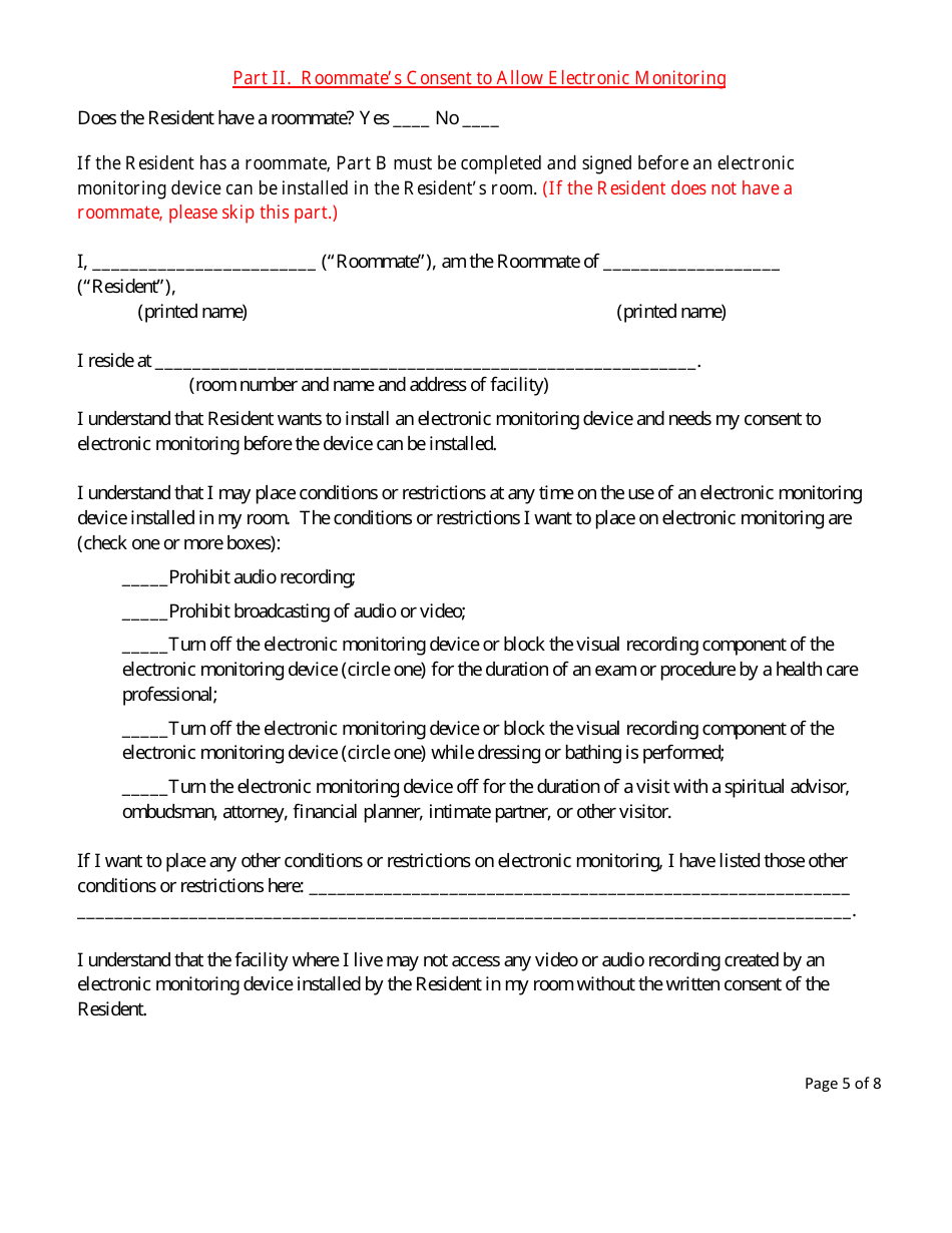 Electronic Monitoring Notification and Consent Form - Illinois, Page 5