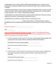 Electronic Monitoring Notification and Consent Form - Illinois, Page 6