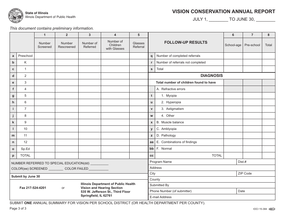 Form IOCI15-384 Vision Conservation Annual Report - Illinois, Page 3