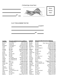Montana Voter Registration Application Form - Montana, Page 2