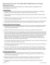 DNR Form 542-0338 (EZ MOD) Minor Modification to Existing Operating Permit - Iowa, Page 4