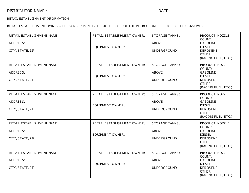 Application for Registration of Gasoline, Alcohol Blends , Diesel, Kerosene and Like Products - Mississippi, Page 3