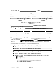 Form CC-DR6 &quot;Motion to Modify Child Support&quot; - Maryland
