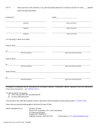 Form MLLP-6 Certificate of Limited Liability Partnership - Maine, Page 2