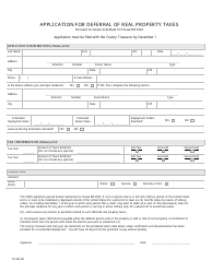 Document preview: Form PV-AD-80 Application for Deferral of Real Property Taxes - Kansas