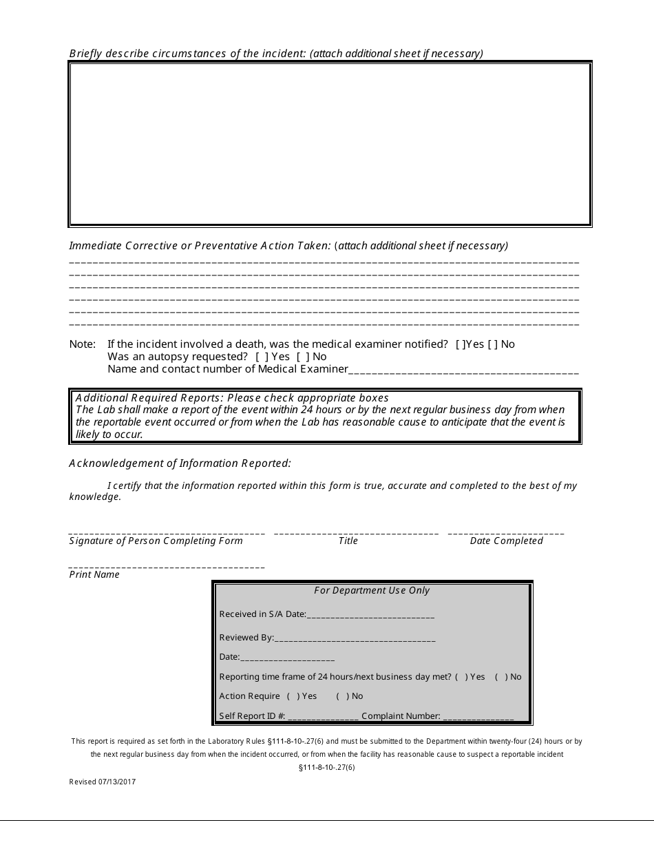 Required Laboratory Self Reports - Georgia (United States), Page 2