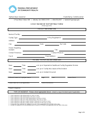 X-Ray Incident Reporting Form - Georgia (United States)