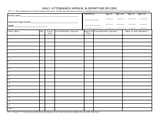 Document preview: Daily Attendance/ Arrival & Departure Record - Georgia (United States)