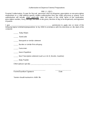 Document preview: Authorization to Dispense External Preparations - Georgia (United States)
