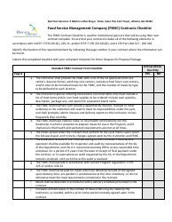 Food Service Management Company (Fsmc) Contracts Checklist - Georgia (United States)