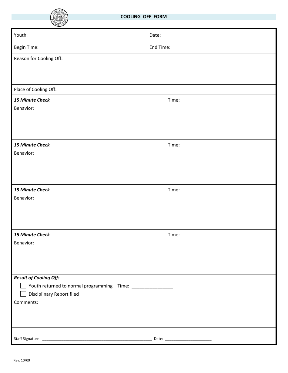 Georgia (United States) Cooling off Form - Fill Out, Sign Online and ...