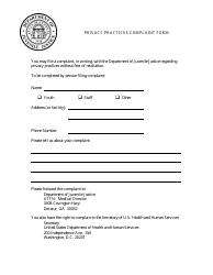 Document preview: Privacy Practices Complaint Form - Georgia (United States)