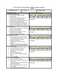 Document preview: Jpps Field Training Officer Daily Progress Report Form - Georgia (United States)