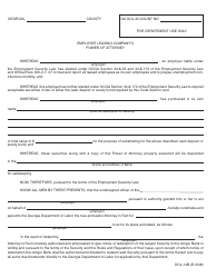 Form DOL-14B &quot;Employee Leasing Company's Power of Attorney&quot; - Georgia (United States)